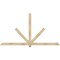 Ekena Millwork Kennewick Rough Sawn Timber Gable Bracket, Douglas Fir, 96"W x 52"H x 2"D x 4"F, 13/12 Pitch GBW096X52X0204KEN00RDF - alternate 1